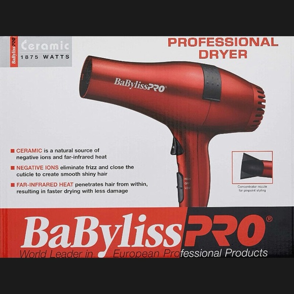 BaBylissPRO Professional Ceramic Hair dryer RED - Picture 1 of 5